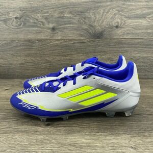 Adidas F50 Messi Soccer Cleats Silver Blue Neon Youth Size 11
